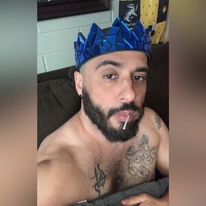 A. Russell Dark Blue Reflective Mosaic Crown Accessory